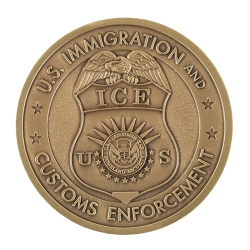 ICE Badge Coin - Antique Brass