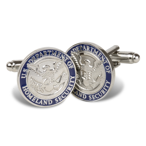 DHS Silver Plated Cufflinks