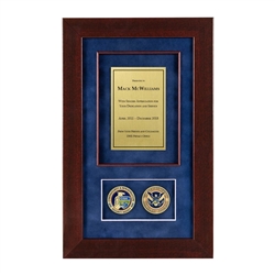 Recognition Shadow Box (Cherry) w/ Coins (CISA)