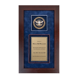 Recognition Shadow Box (Cherry) w/ TSA Medallion