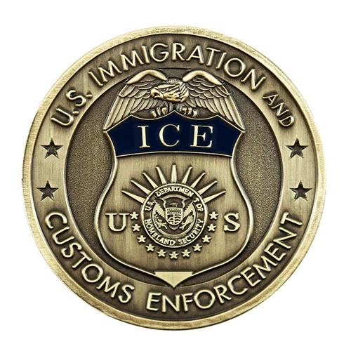 ICE Badge Challenge Coin - Brass