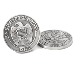 DHS Challenge Coin - Antique Nickel