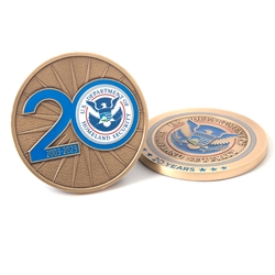 20th Anniversary Commemorative Coin (DHS, Brass)