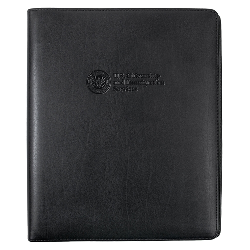 USCIS Leather 3-Ring Binder (Black)