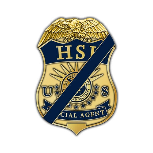 HSI Mourning Badge Gold Lapel Pin