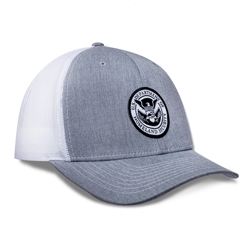 DHS Patch Trucker Hat (Heather Grey/White)