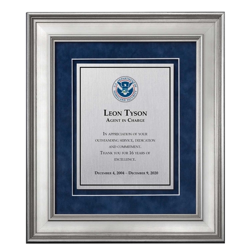 Shadow Box Plaque - Silver (DHS)