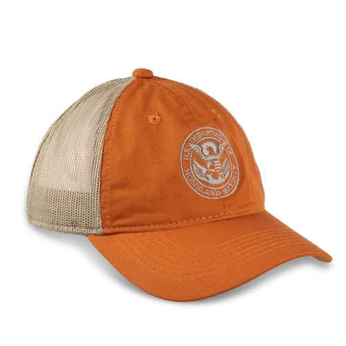 Orange/Khaki Mesh Hat (DHS)