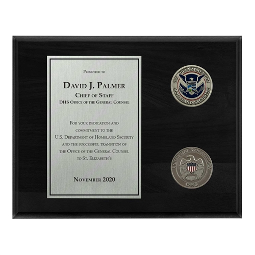 Coins Plaque - Silver/Black (DHS)