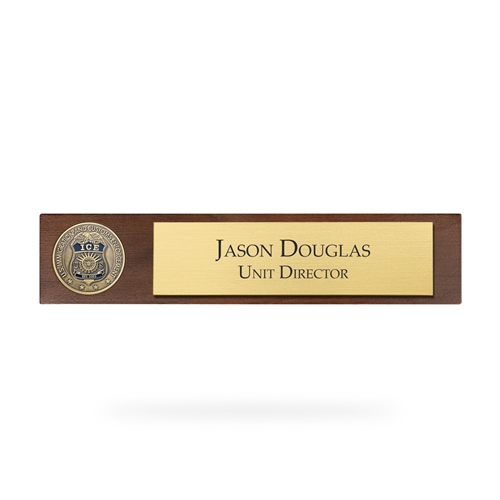 Desk Nameplate w/ Coin (ICE)