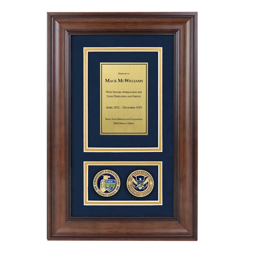 Recognition Shadow Box w/ Coins (CISA)