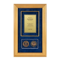 Recognition Shadow Box (Gold) w/ Coins (CBP)