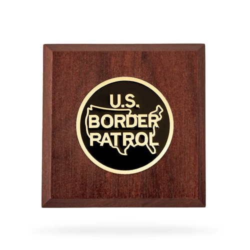 Wooden Paperweight w/ Coin (USBP)