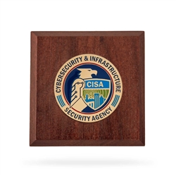 Wooden Paperweight w/ Coin (CISA)