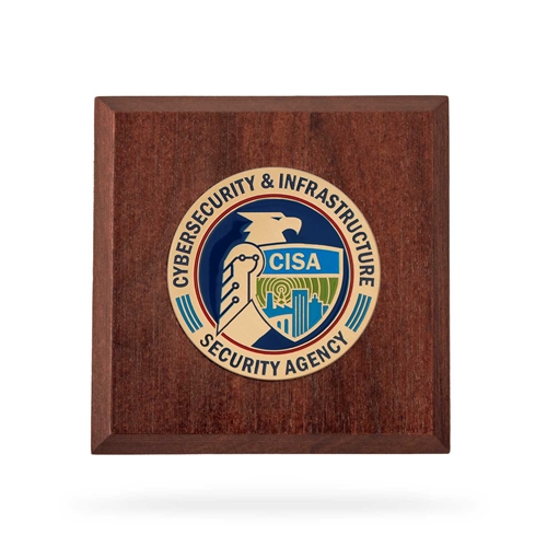 Wooden Paperweight w/ Coin (CISA)