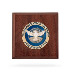 Wooden Paperweight w/ Coin (TSA)
