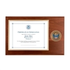 certificate plaque w/ medallion CBP
