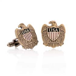 USA/Eagle Cufflinks - Antique Brass