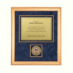 Recognition Shadow Box w/ Medallion (FEMA)